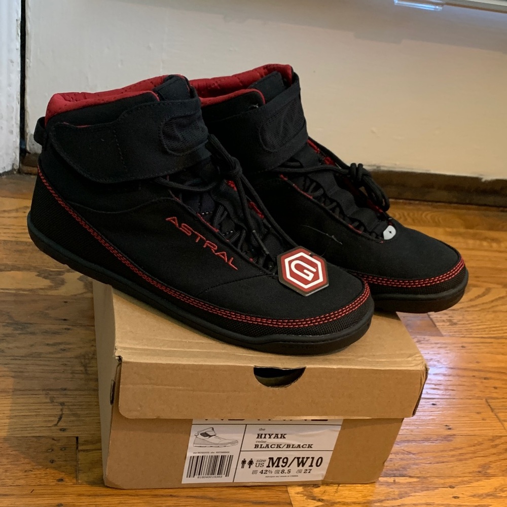 Astral Men's Black and Red Mid-Top Sneakers NWT